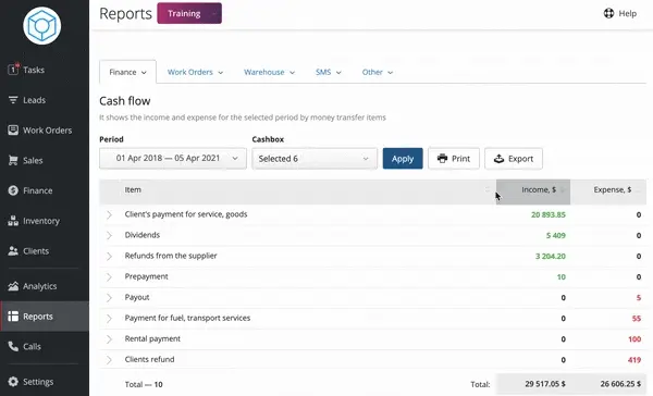 Changing Column Widths In All Report Tables