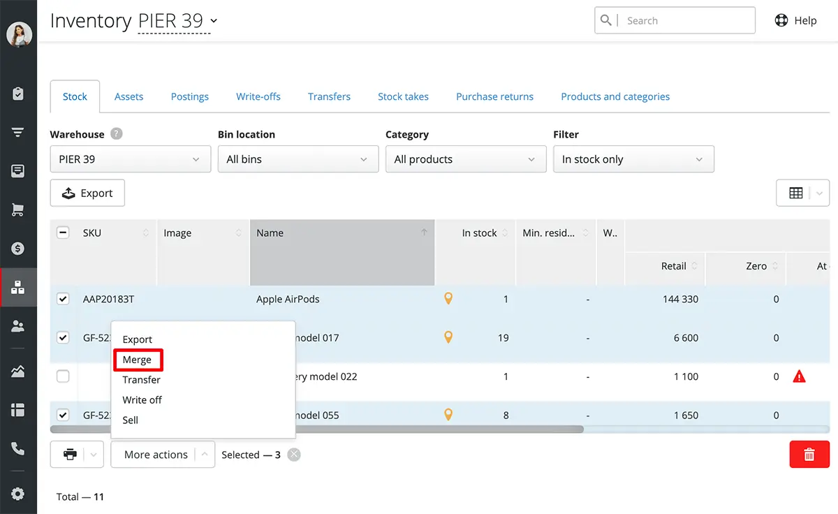 Merging Duplicate Products