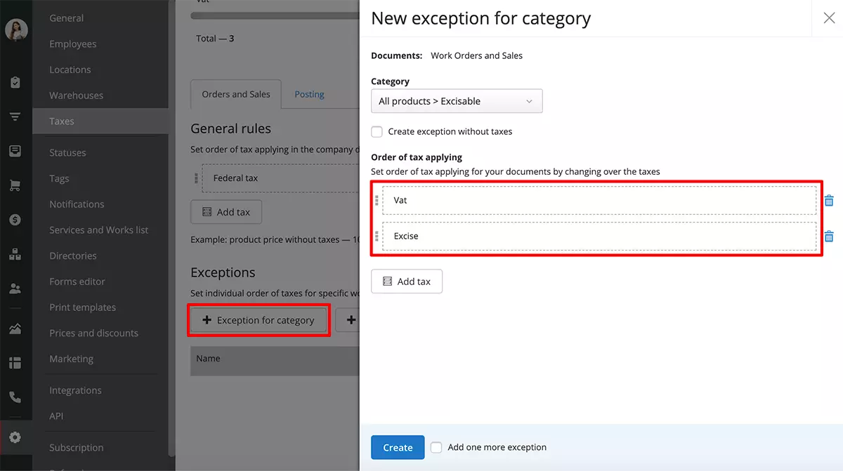 Taxes on Individual Product Categories