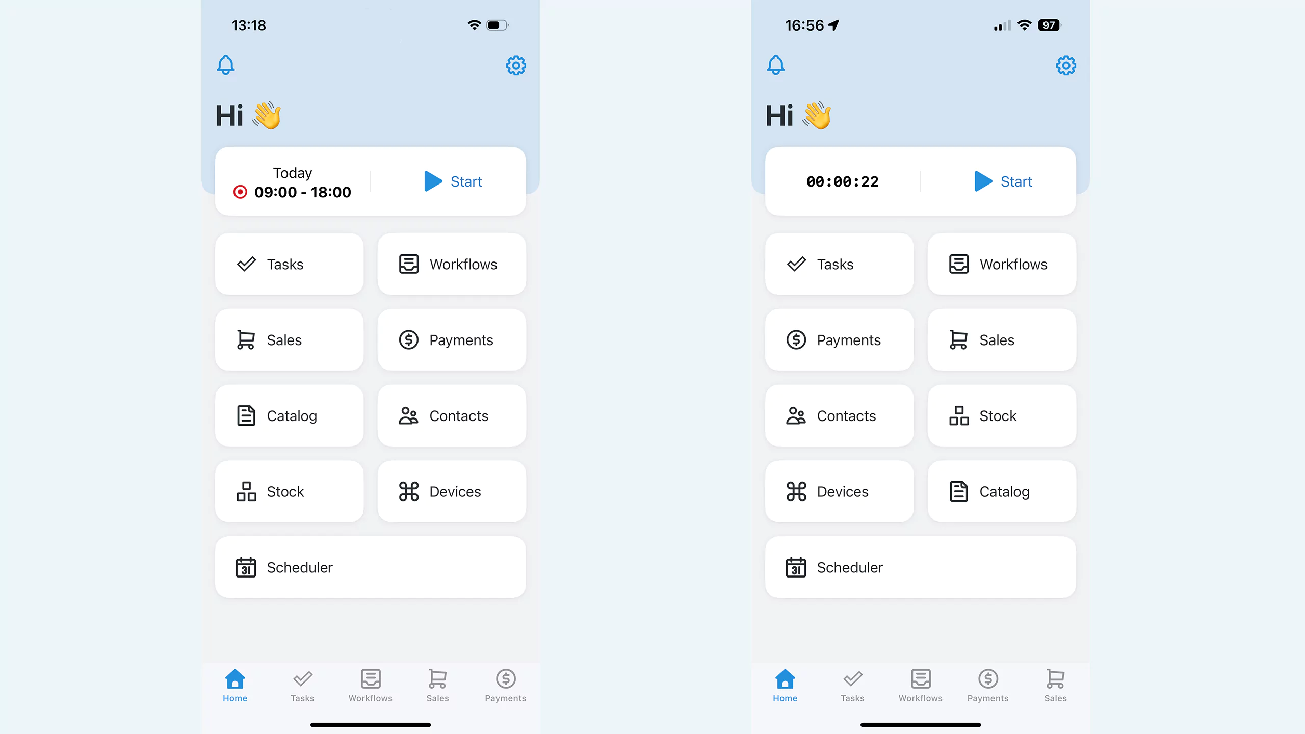 Clock-In / Out Time Tracker in RO App mobile app