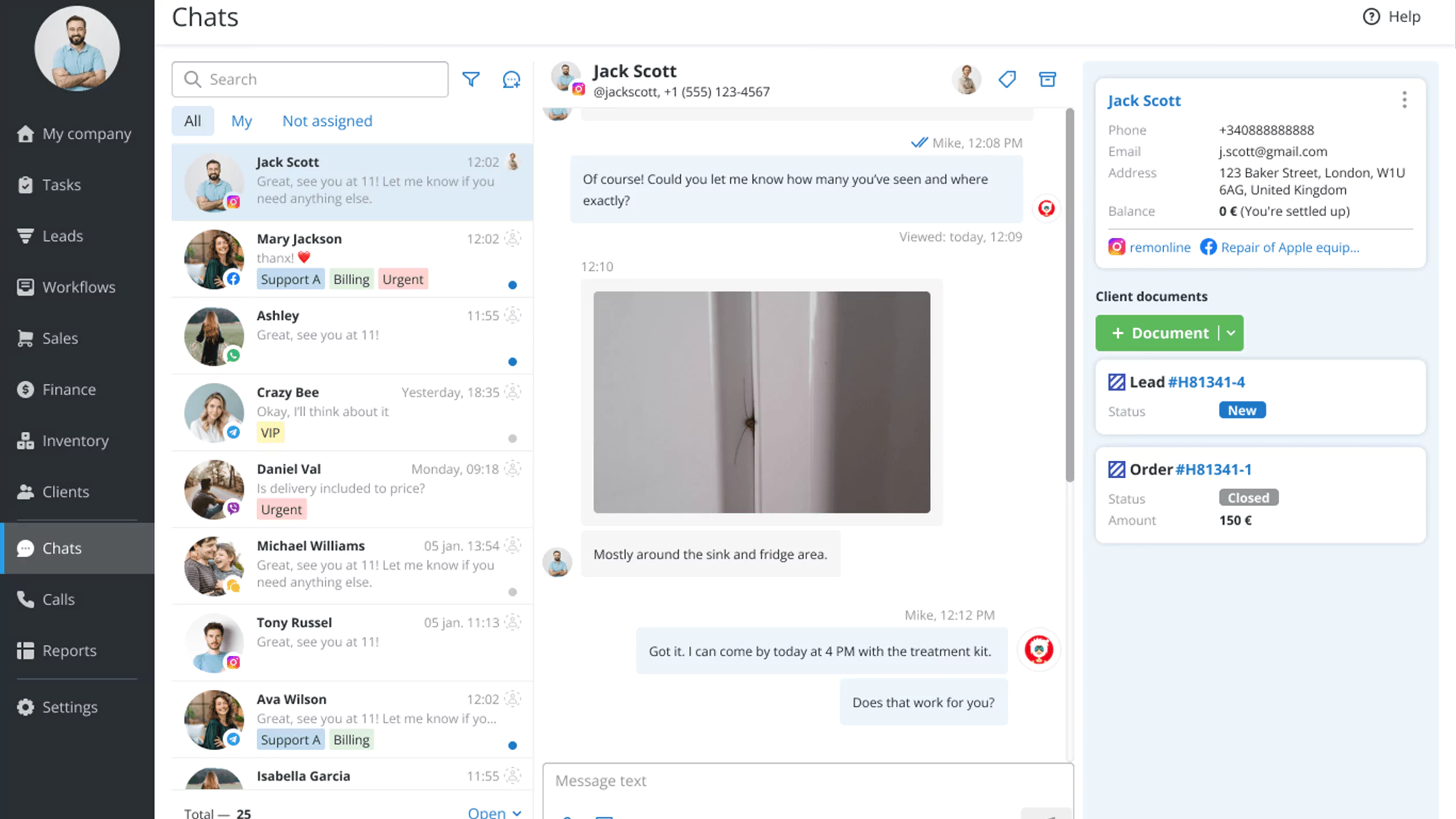 Orderry unifies all communication channels in one place
