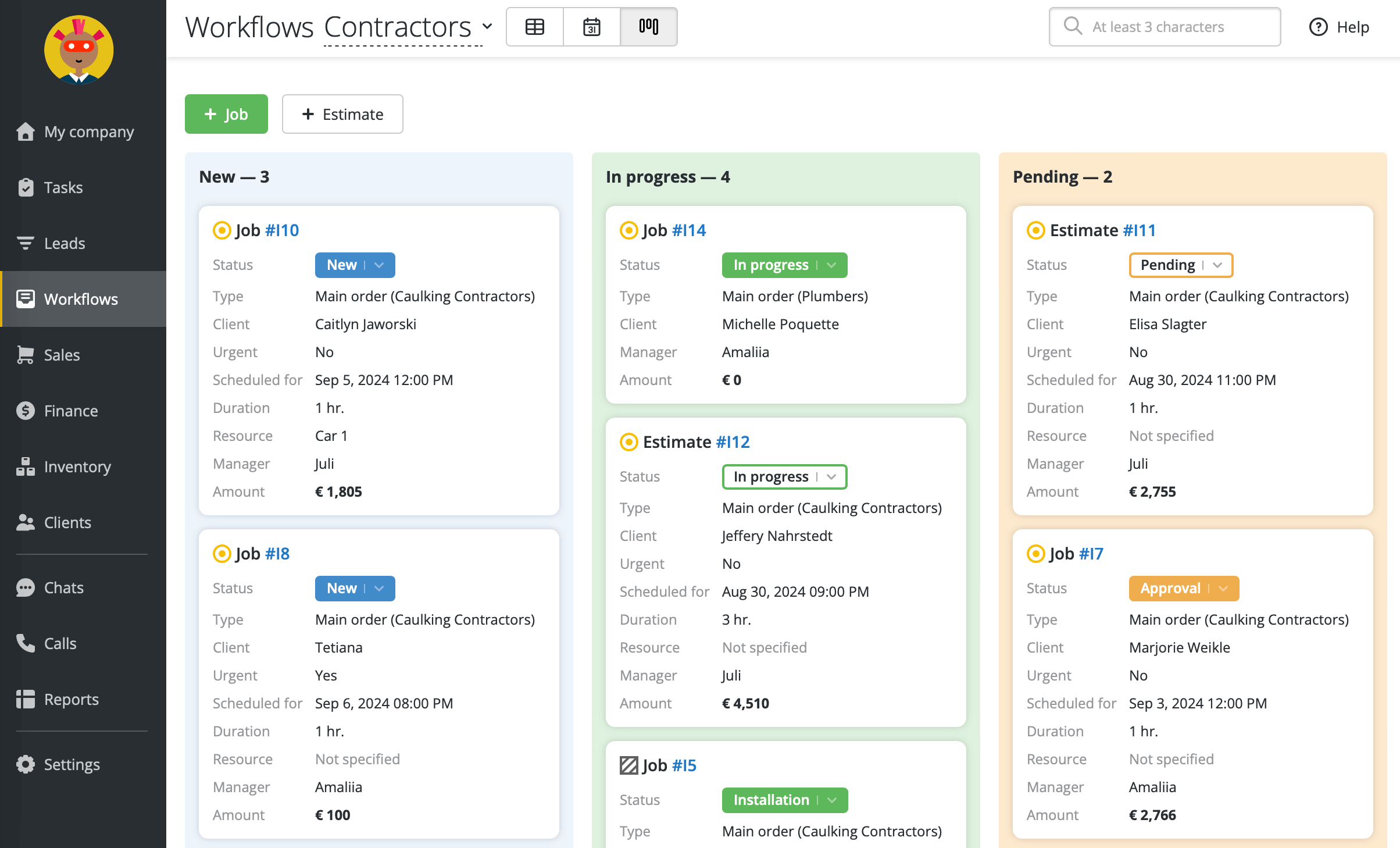 Processing jobs in RemOnline